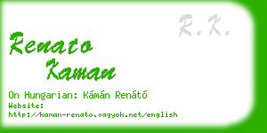 renato kaman business card