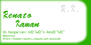 renato kaman business card
